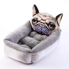 3D Cartoon Shape Dog and Cat Bathtub-Style Bed