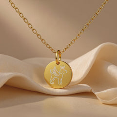 Dog Memorial Disc Necklace