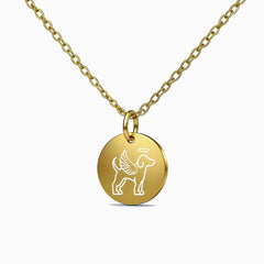 Dog Memorial Disc Necklace