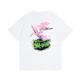 Original 2024 Spring/Summer New Trendy Brand Stu Classic Parade Printed Letter Men's and Women's Same Short Sleeve One Piece Hair Collection (22)