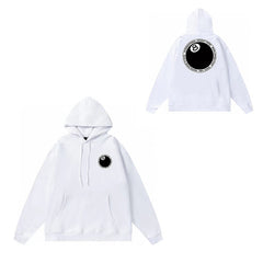Original label: One piece trendy brand SU Western hoodie hooded autumn and winter new letter dice black eight hat couple outfit (6)