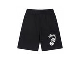 Cross border European and American foreign trade letter printed Stu casual pants skeleton sieve parade men's and women's youth five quarter pants ius (12)
