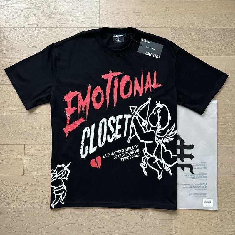 MIXED EMOTION Vintage Emotional Closet Graphic T-Shirt (Black)