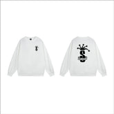 Cross border black 8 dice hoodie for autumn and winter, men's and women's round neck looped long sleeved hoodie, pure cotton outer (19)