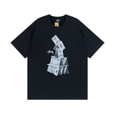 Original 2024 Spring/Summer New Trendy Brand Stu Classic Parade Printed Letter Men's and Women's Same Short Sleeve One Piece Hair Collection (15)