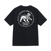 Stusy 2025 New 8 Men's and Women's Short sleeved T-shirt Summer Black and White Men's T-shirt Loose 270g (21)