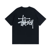 Original 2024 Spring/Summer New Trendy Brand Stu Classic Parade Printed Letter Men's and Women's Same Short Sleeve One Piece Hair Collection (11)