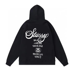 Original autumn and winter new trendy brand Sutu West classic letter print parade hooded sweatshirt jacket (4)