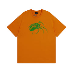 Original 2024 Spring/Summer New Trendy Brand Stu Classic Parade Printed Letter Men's and Women's Same Short Sleeve One Piece Hair Collection (20)
