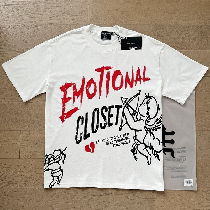 MIXED EMOTION Vintage Emotional Closet Graphic T-Shirt (White)