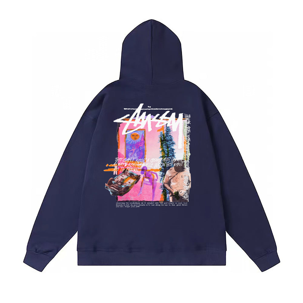 Original autumn and winter new trendy brand Sutu West classic letter print parade hooded sweatshirt jacket (20)