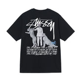 Stusy 2025 New 8 Men's and Women's Short sleeved T-shirt Summer Black and White Men's T-shirt Loose 270g (26)