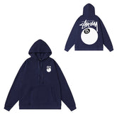 Original label: One piece trendy brand SU Western hoodie hooded autumn and winter new letter dice black eight hat couple outfit (8)
