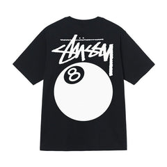 Stusy 2025 New 8 Men's and Women's Short sleeved T-shirt Summer Black and White Men's T-shirt Loose 270g (15)