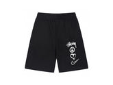 Cross border European and American foreign trade letter printed Stu casual pants skeleton sieve parade men's and women's youth five quarter pants ius (7)