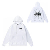 Original label: One piece trendy brand SU Western hoodie hooded autumn and winter new letter dice black eight hat couple outfit (4)