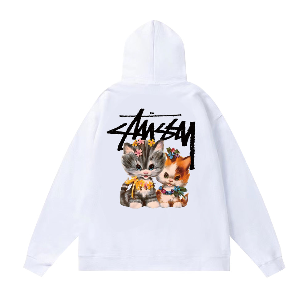 Autumn and winter new trendy brand Sutu West classic letter print parade hooded sweatshirt jacket cross-border (2)
