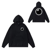 Original label: One piece trendy brand SU Western hoodie hooded autumn and winter new letter dice black eight hat couple outfit (7)