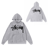Original label: One piece trendy brand SU Western hoodie hooded autumn and winter new letter dice black eight hat couple outfit (19)