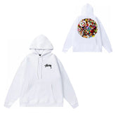Original label: One piece trendy brand SU Western hoodie hooded autumn and winter new letter dice black eight hat couple outfit (2)