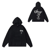 Original label: One piece trendy brand SU Western hoodie hooded autumn and winter new letter dice black eight hat couple outfit (6)
