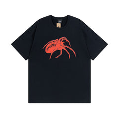 Original 2024 Spring/Summer New Trendy Brand Stu Classic Parade Printed Letter Men's and Women's Same Short Sleeve One Piece Hair Collection (19)