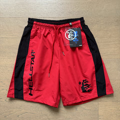 2024 summer new washed and worn casual shorts, flame printed trendy brand Hell Star men's five quarter pants (12)