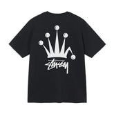 Stusy 2025 New 8 Men's and Women's Short sleeved T-shirt Summer Black and White Men's T-shirt Loose 270g (11)
