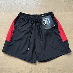 2024 summer new washed and worn casual shorts, flame printed trendy brand Hell Star men's five quarter pants (14)