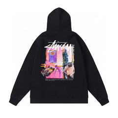 Original autumn and winter new trendy brand Sutu West classic letter print parade hooded sweatshirt jacket (19)