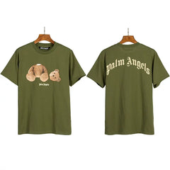 Palm Angels Headless Bear Graphic T-Shirt - Olive Green