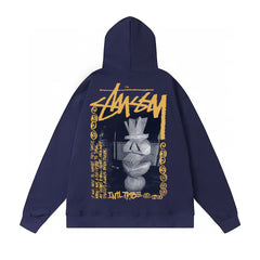 Autumn and winter new trendy brand Sutu West classic letter print parade hooded sweatshirt jacket cross-border (3)
