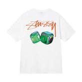 Stusy 2025 New 8 Men's and Women's Short sleeved T-shirt Summer Black and White Men's T-shirt Loose 270g (31)