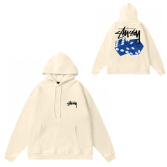 Original label: One piece trendy brand SU Western hoodie hooded autumn and winter new letter dice black eight hat couple outfit (20)