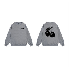 Cross border black 8 dice hoodie for autumn and winter, men's and women's round neck looped long sleeved hoodie, pure cotton outer (7)