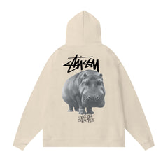 Original autumn and winter new trendy brand Sutu West classic letter print parade hooded sweatshirt jacket (16)