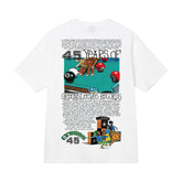 Stusy 2025 New 8 Men's and Women's Short sleeved T-shirt Summer Black and White Men's T-shirt Loose 270g (29)