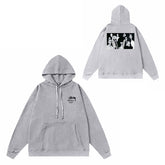 Original label: One piece trendy brand SU Western hoodie hooded autumn and winter new letter dice black eight hat couple outfit (17)