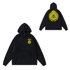 Original label: One piece trendy brand SU Western hoodie hooded autumn and winter new letter dice black eight hat couple outfit (9)
