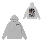 Original label: One piece trendy brand SU Western hoodie hooded autumn and winter new letter dice black eight hat couple outfit (14)
