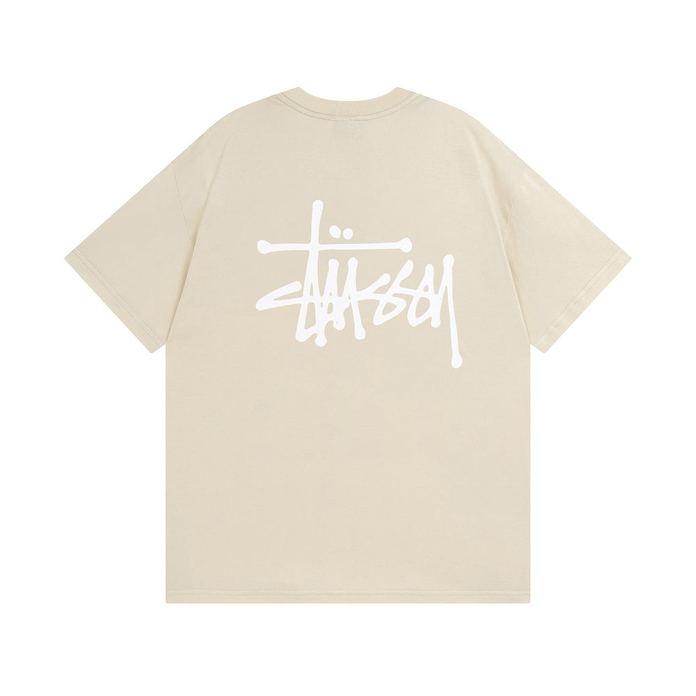 Original 2024 Spring/Summer New Trendy Brand Stu Classic Parade Printed Letter Men's and Women's Same Short Sleeve One Piece Hair Collection (12)