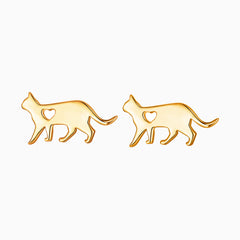 Tiny Sweetheart Cat Earrings