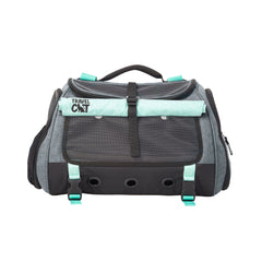 "The Transpurrter" Ultimate Calming Convertible Cat Carrier in Heather Grey and Teal