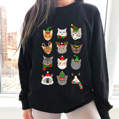 Festive Cats Xmas Sweatshirt