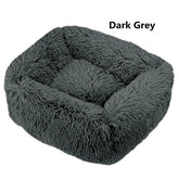 Multi-Color Plush Square Bed for Cats and Small Dogs
