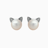 Pearl Cat Earrings