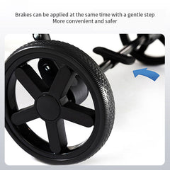 Pet Stroller Lightweight Foldable with Snap Closure Hood