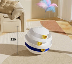 Naughty Cat Spinning Toy — Automatic Teaser, Scratch-Resistant, Bite-Resistant, a Must-Have for Pet Entertainment.