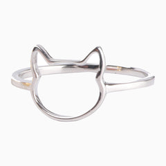 Open Cat Face Ring