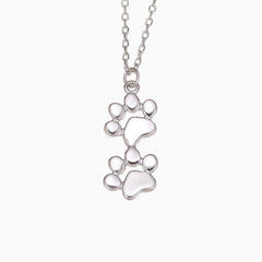 Double Stacked Paw Necklace